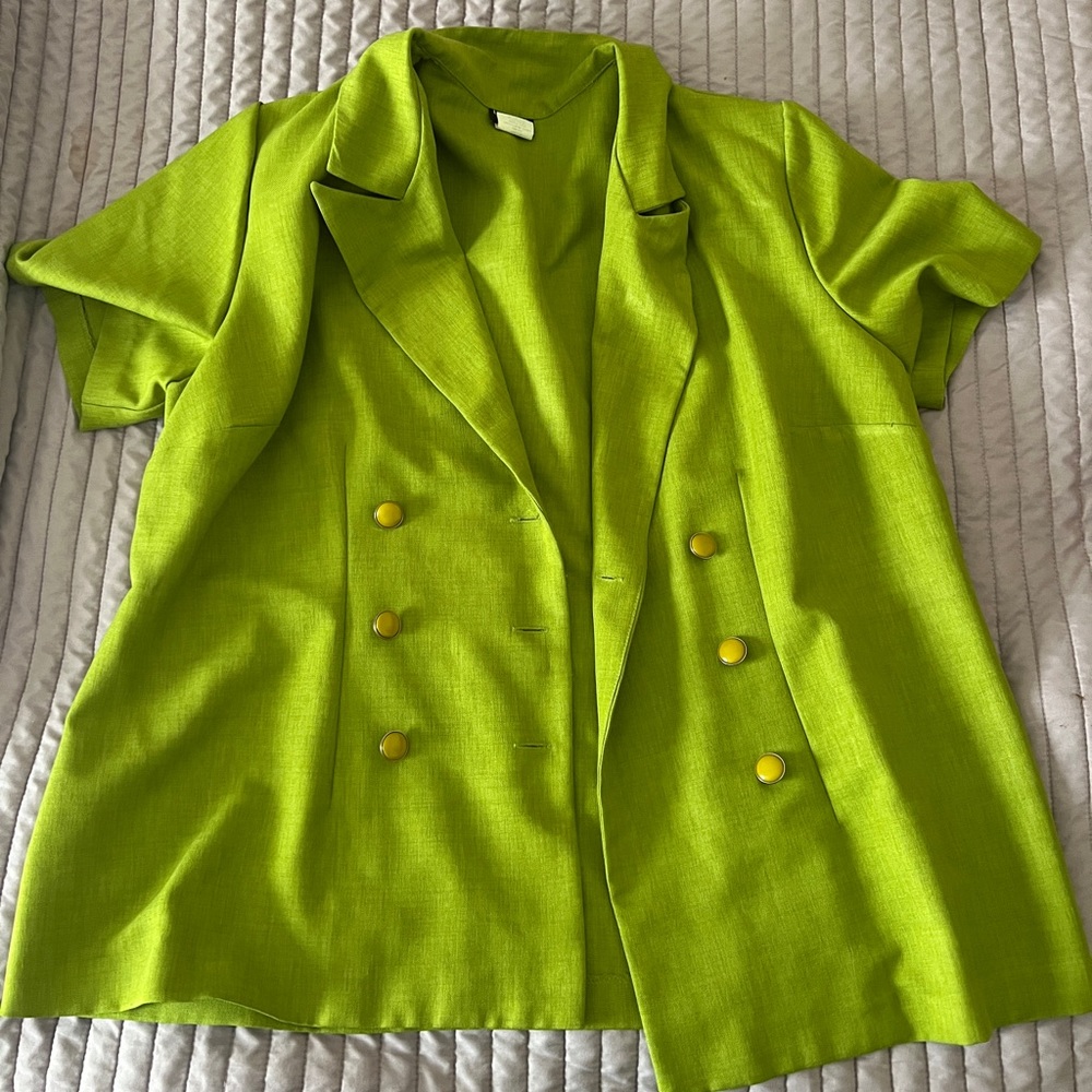 Helene Blake Plus Size Green Blazer